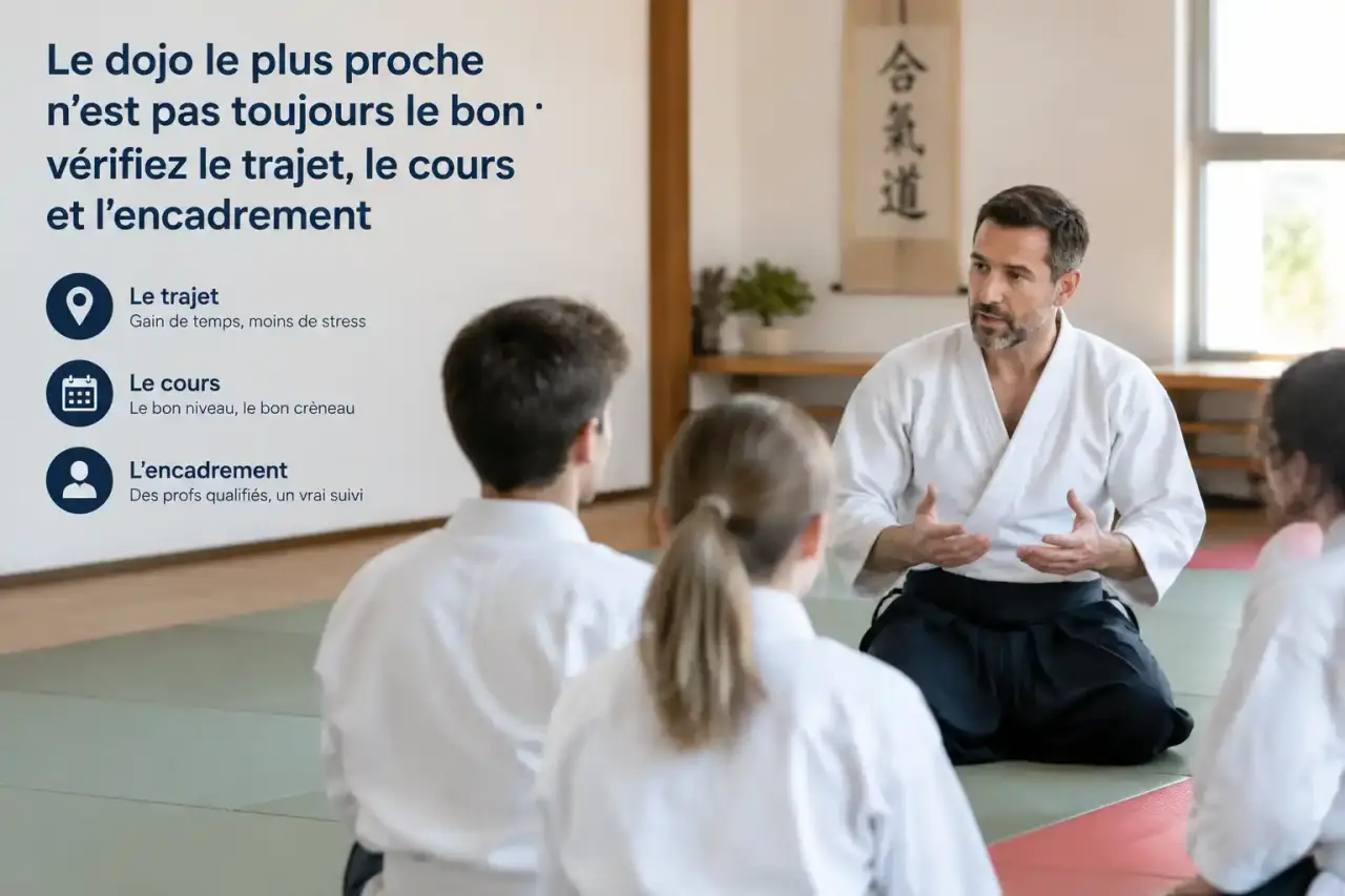 Le dojo le plus proche n’est pas toujours le bon : vérifiez le trajet, le cours et l’encadrement